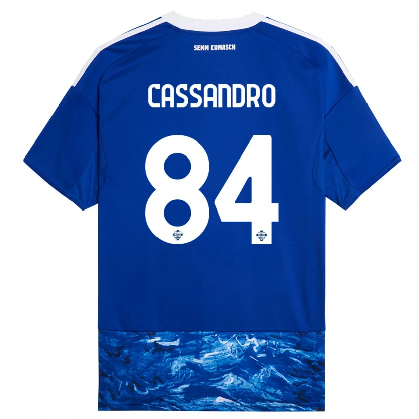 Danxen Mann Tommaso Cassandro #84 Blå Hvit Hjemmetrøye Drakt Trøye 2025/26 Skjorter T-Skjorte