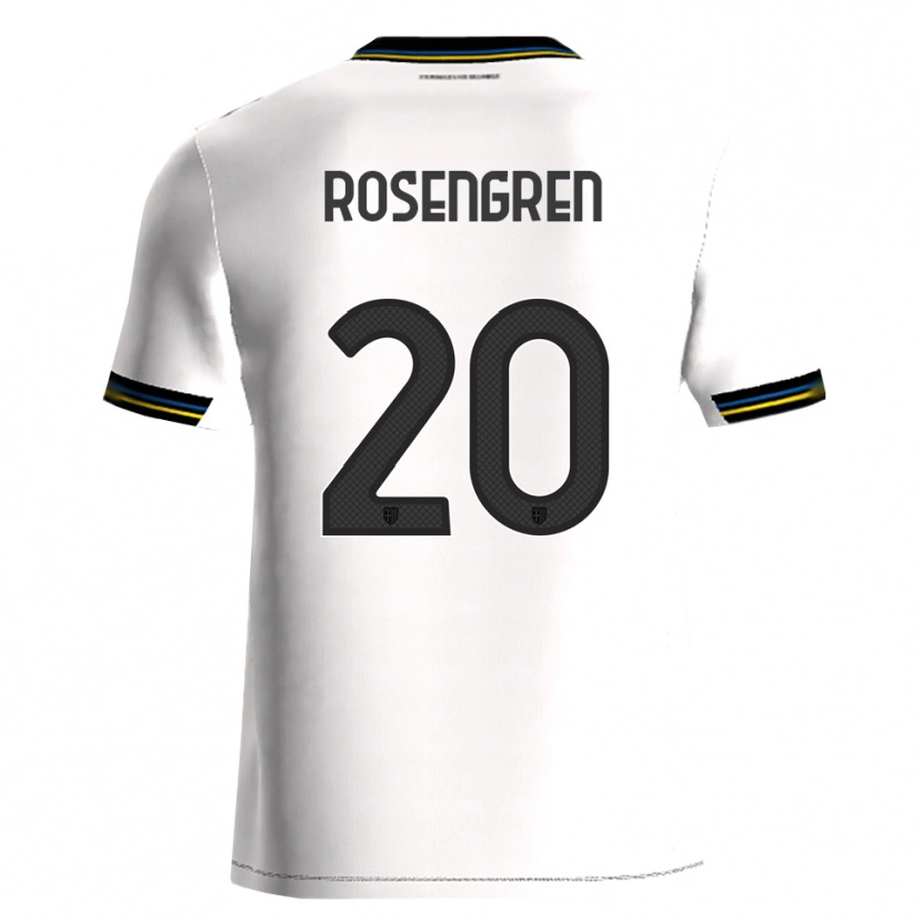 Danxen Mann Lukas Rosengren #20 Hvit Svart Hjemmetrøye Drakt Trøye 2025/26 Skjorter T-Skjorte