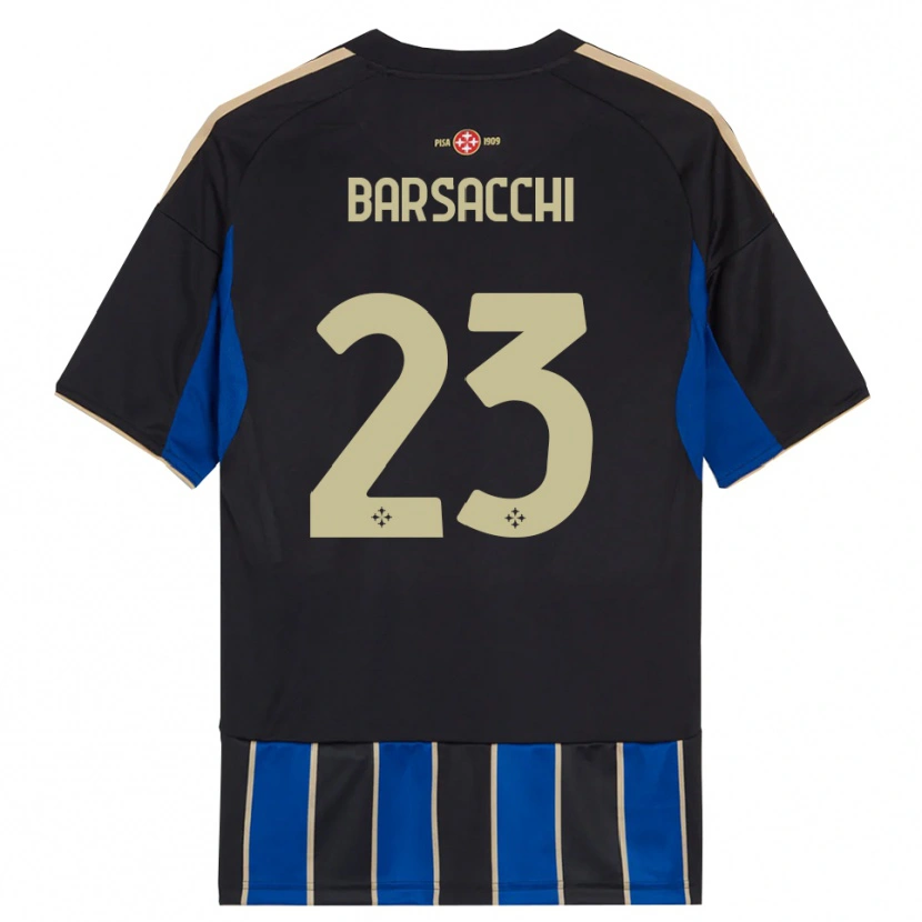 Danxen Mann Cristian Barsacchi #23 Svart Blå Hjemmetrøye Drakt Trøye 2025/26 Skjorter T-Skjorte