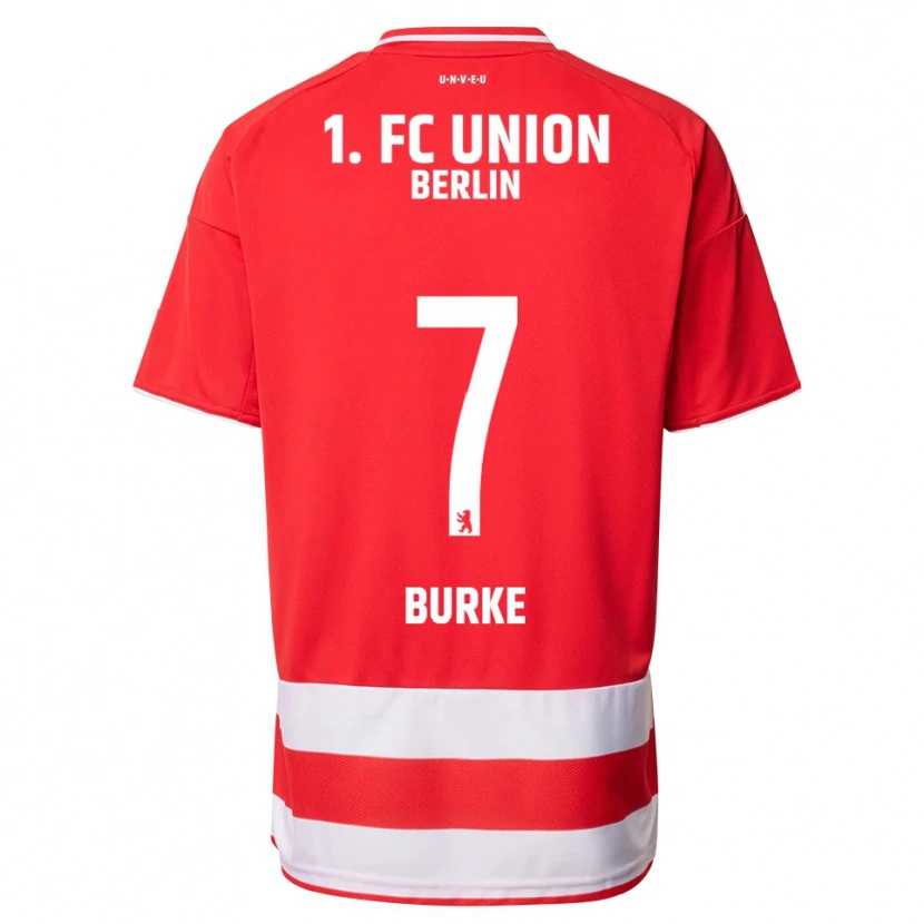 Danxen Mann Oliver Burke #7 Rød Hvit Hjemmetrøye Drakt Trøye 2025/26 Skjorter T-Skjorte