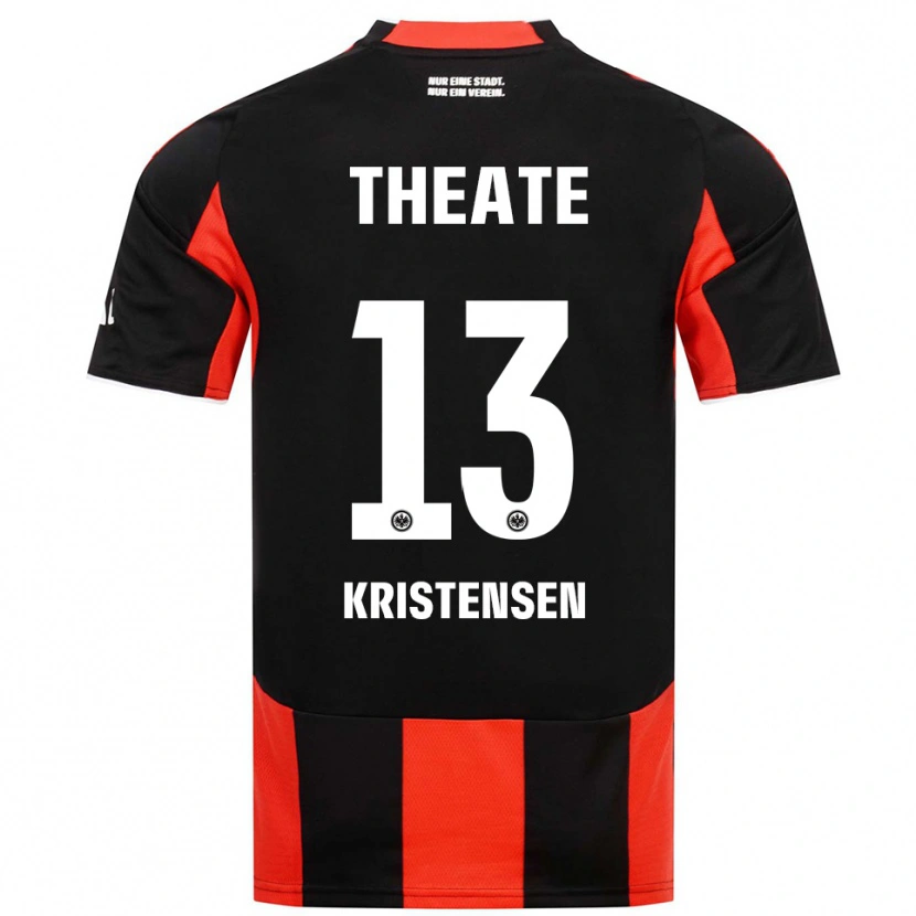 Danxen Mann Rasmus Kristensen #13 Svart Rød Hjemmetrøye Drakt Trøye 2025/26 Skjorter T-Skjorte