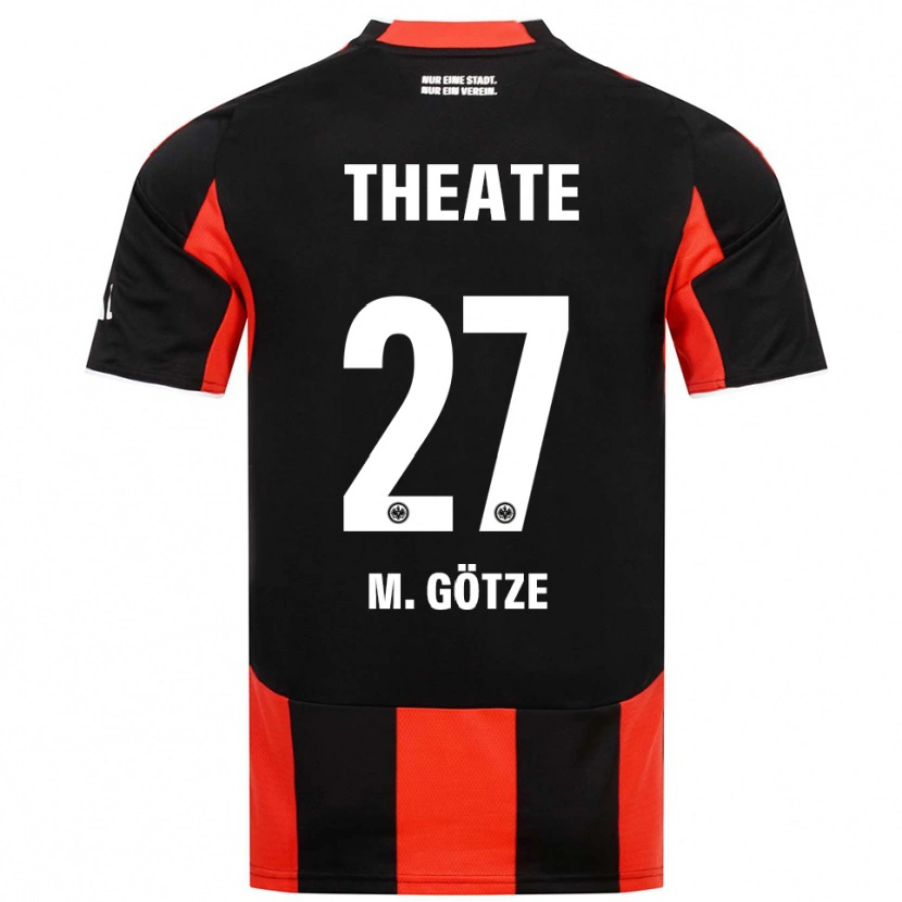 Danxen Mann Mario Götze #27 Svart Rød Hjemmetrøye Drakt Trøye 2025/26 Skjorter T-Skjorte