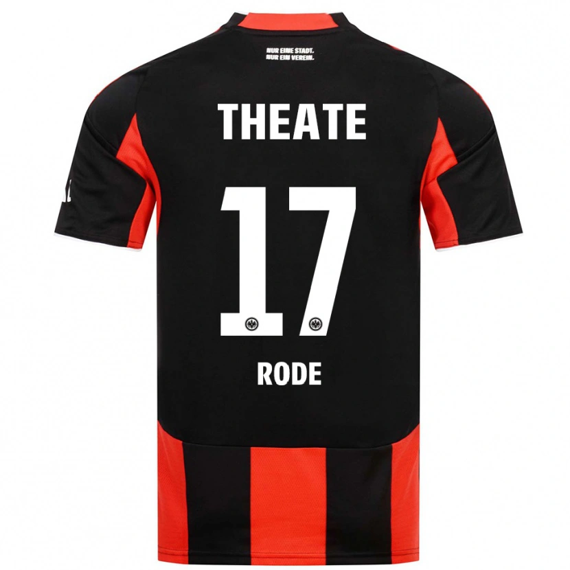 Danxen Mann Sebastian Rode #17 Svart Rød Hjemmetrøye Drakt Trøye 2025/26 Skjorter T-Skjorte