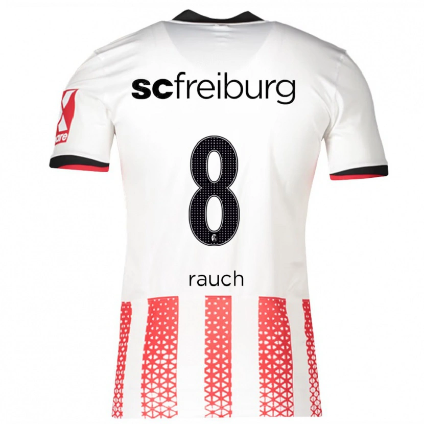 Danxen Mann Zeno Rauch #8 Hvit Rød Hjemmetrøye Drakt Trøye 2025/26 Skjorter T-Skjorte