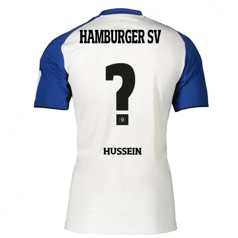 Danxen Mann Schadi Hussein #0 Hvit Blå Hjemmetrøye Drakt Trøye 2025/26 Skjorter T-Skjorte