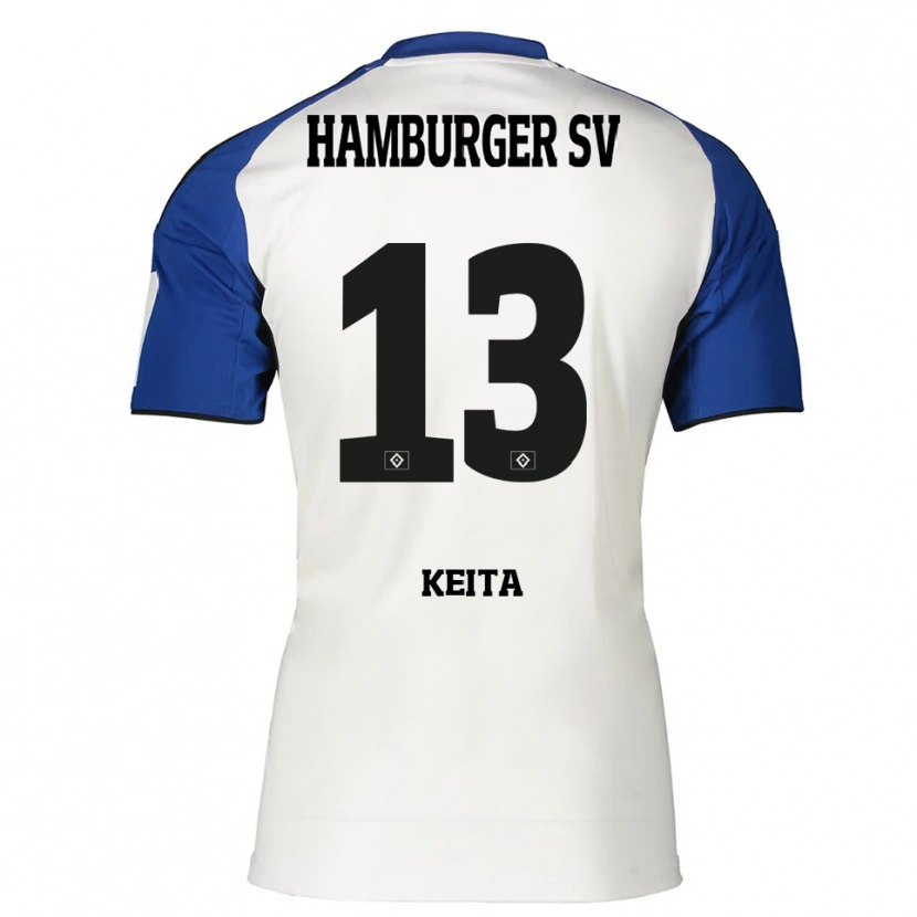 Danxen Mann Mory Keita #13 Hvit Blå Hjemmetrøye Drakt Trøye 2025/26 Skjorter T-Skjorte