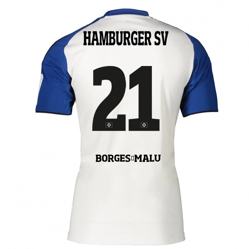 Danxen Mann Louis Borges-Malu #21 Hvit Blå Hjemmetrøye Drakt Trøye 2025/26 Skjorter T-Skjorte