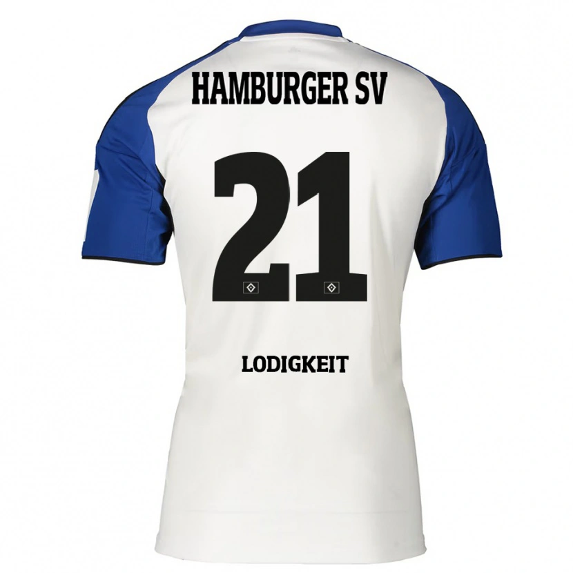 Danxen Mann Luis Lodigkeit #21 Hvit Blå Hjemmetrøye Drakt Trøye 2025/26 Skjorter T-Skjorte