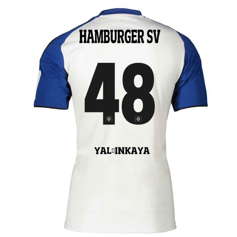 Danxen Mann Bilal Yalcinkaya #48 Hvit Blå Hjemmetrøye Drakt Trøye 2025/26 Skjorter T-Skjorte