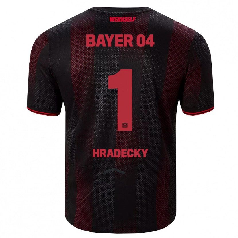 Danxen Mann Lukas Hradecky #1 Svart Rød Hjemmetrøye Drakt Trøye 2025/26 Skjorter T-Skjorte