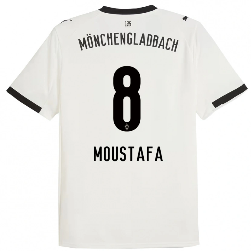 Danxen Mann Moustafa Ashraf Moustafa #8 Hvit Svart Hjemmetrøye Drakt Trøye 2025/26 Skjorter T-Skjorte