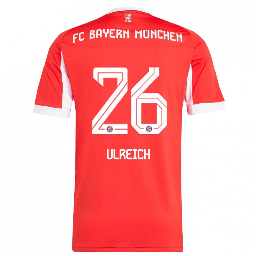 Danxen Mann Sven Ulreich #26 Hvit Rød Hjemmetrøye Drakt Trøye 2025/26 Skjorter T-Skjorte