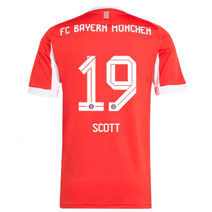 Danxen Mann Michael Scott #19 Hvit Rød Hjemmetrøye Drakt Trøye 2025/26 Skjorter T-Skjorte