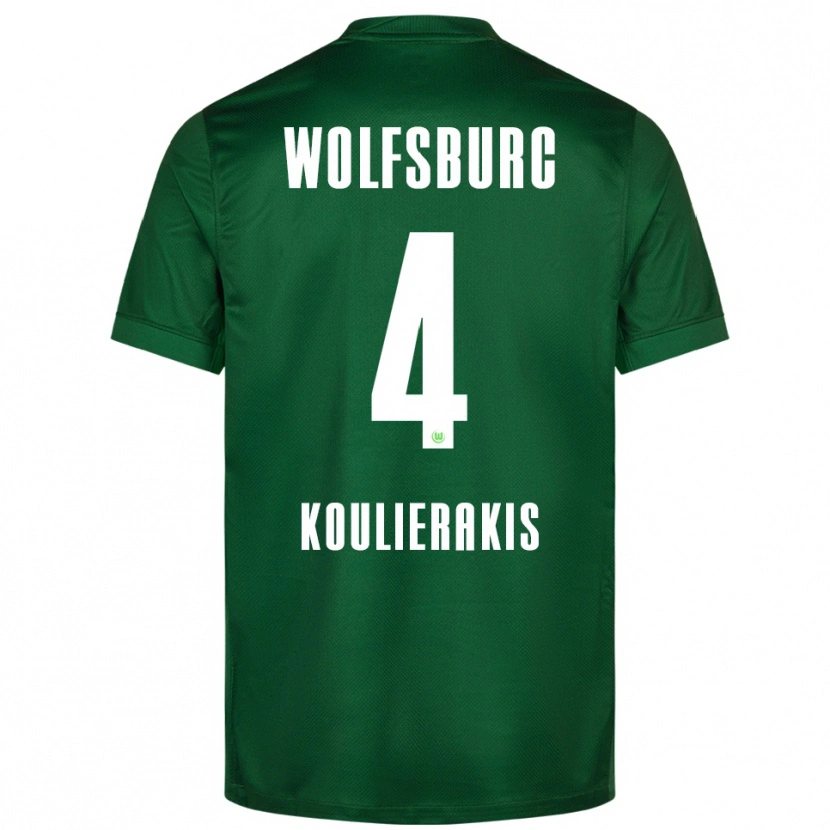 Danxen Mann Konstantinos Koulierakis #4 Grønn Hvit Hjemmetrøye Drakt Trøye 2025/26 Skjorter T-Skjorte