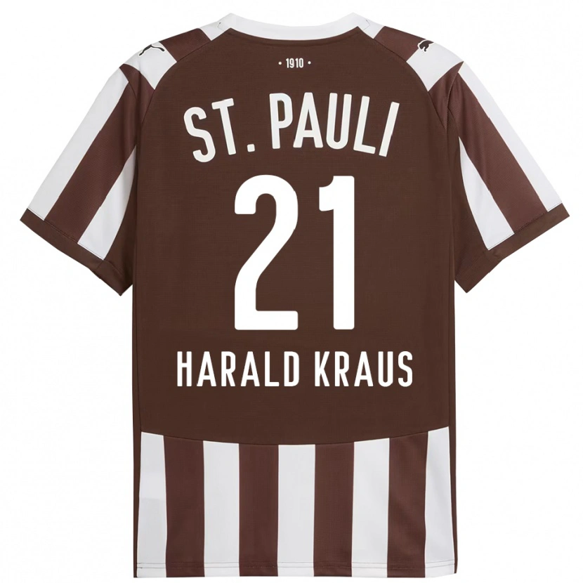 Danxen Mann Stefan Harald Kraus #21 Kaffe Hvit Hjemmetrøye Drakt Trøye 2025/26 Skjorter T-Skjorte