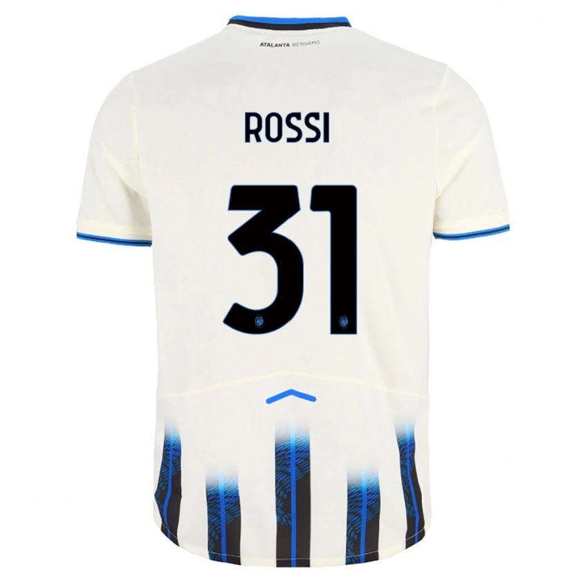 Danxen Mann Francesco Rossi #31 Hvit Blå Bortetrøye Drakt Trøye 2025/26 Skjorter T-Skjorte
