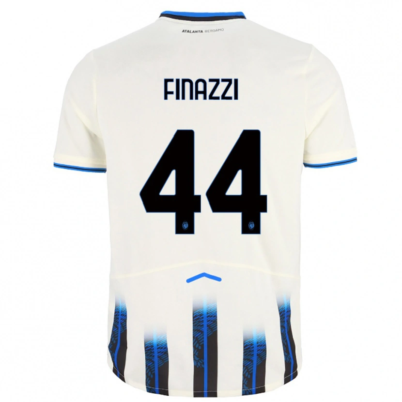 Danxen Mann Riccardo Finazzi #44 Hvit Blå Bortetrøye Drakt Trøye 2025/26 Skjorter T-Skjorte