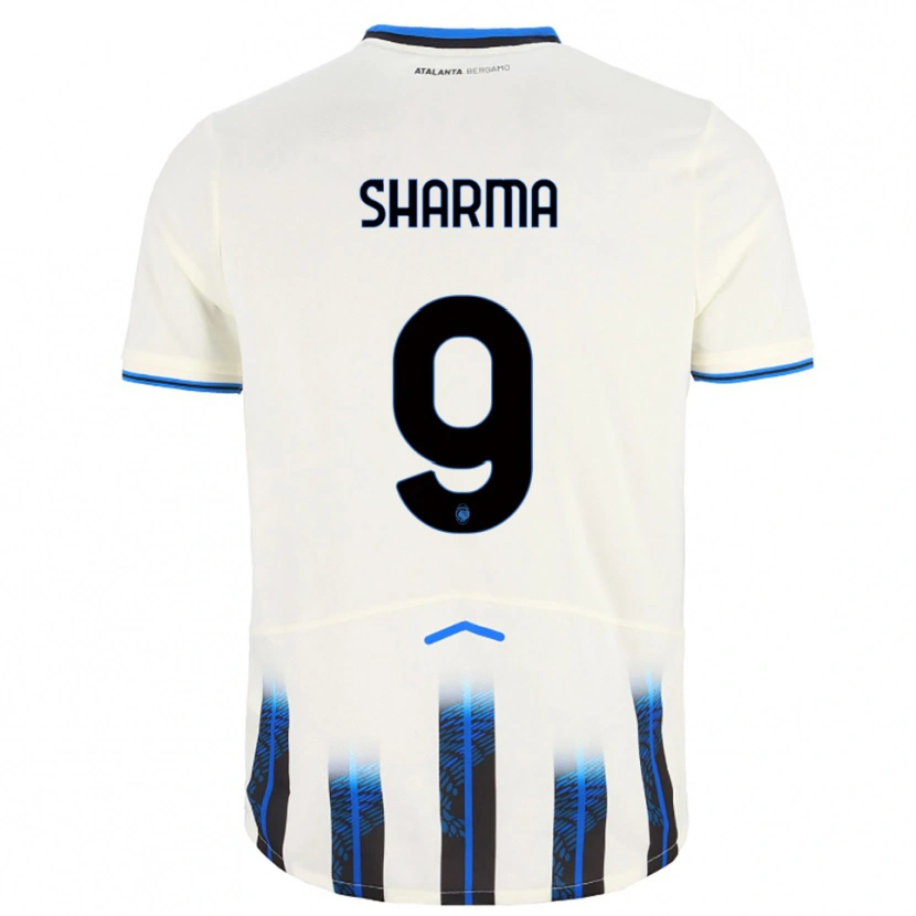 Danxen Mann Rahul Sharma #9 Hvit Blå Bortetrøye Drakt Trøye 2025/26 Skjorter T-Skjorte