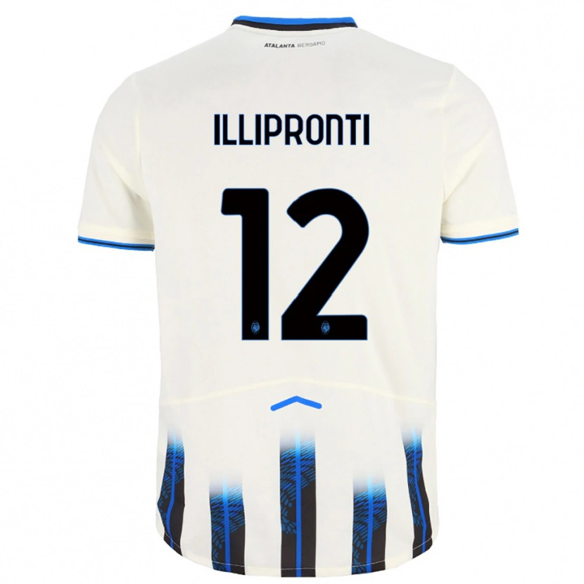 Danxen Mann Filippo Illipronti #12 Hvit Blå Bortetrøye Drakt Trøye 2025/26 Skjorter T-Skjorte