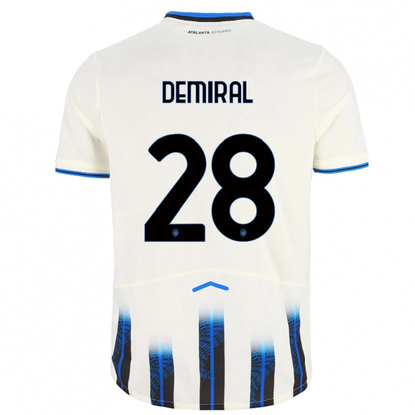 Danxen Mann Merih Demiral #28 Hvit Blå Bortetrøye Drakt Trøye 2025/26 Skjorter T-Skjorte