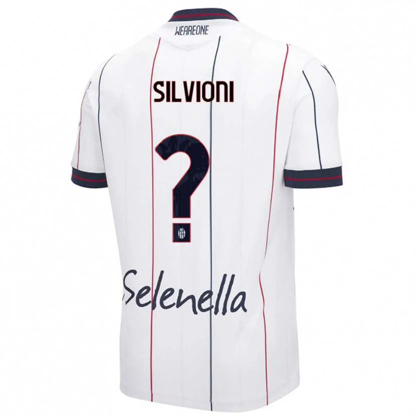 Danxen Mann Ludovica Silvioni #0 Hvit Kongeblå Bortetrøye Drakt Trøye 2025/26 Skjorter T-Skjorte
