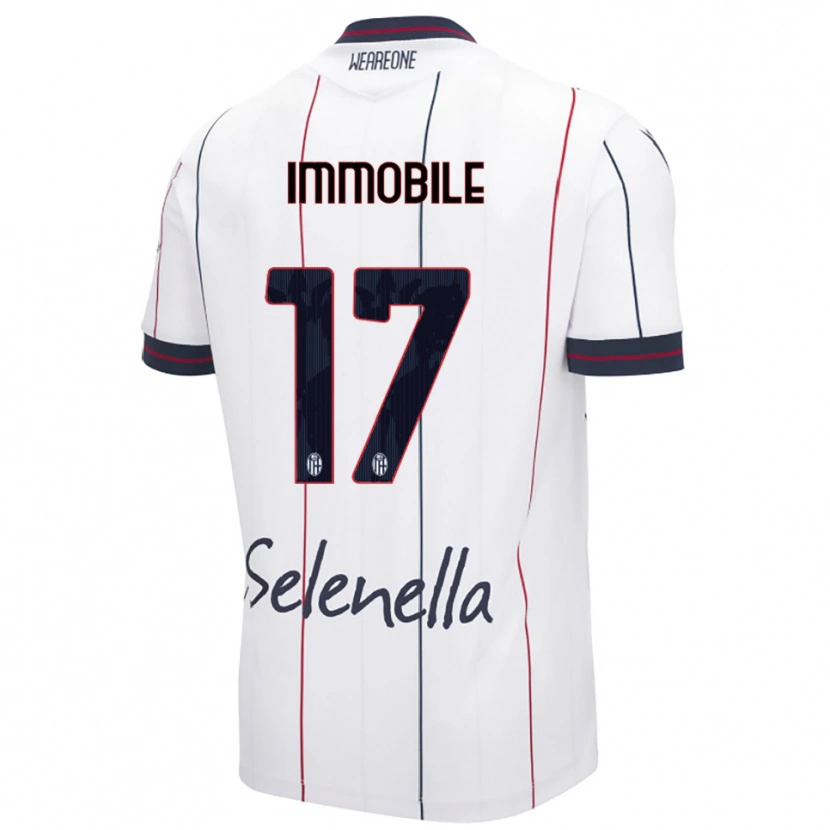 Danxen Mann Ciro Immobile #17 Hvit Kongeblå Bortetrøye Drakt Trøye 2025/26 Skjorter T-Skjorte