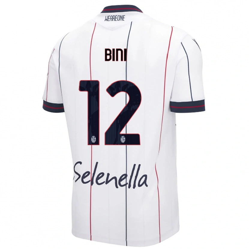 Danxen Mann Cesare Bini #12 Hvit Kongeblå Bortetrøye Drakt Trøye 2025/26 Skjorter T-Skjorte