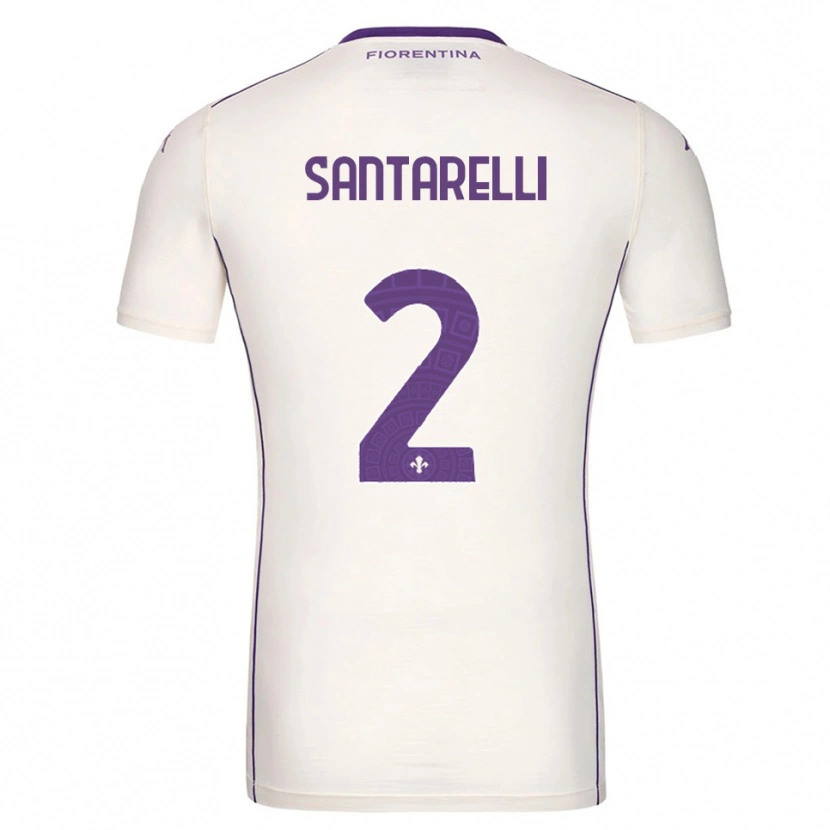 Danxen Mann Andrea Santarelli #2 Hvit Lilla Rød Bortetrøye Drakt Trøye 2025/26 Skjorter T-Skjorte