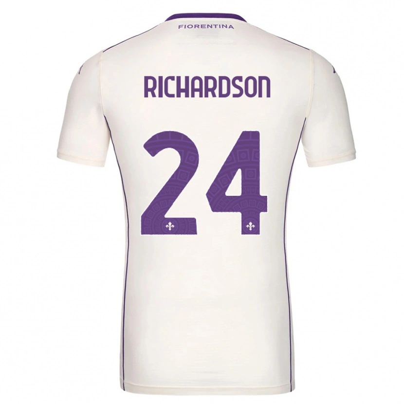 Danxen Mann Amir Richardson #24 Hvit Lilla Rød Bortetrøye Drakt Trøye 2025/26 Skjorter T-Skjorte