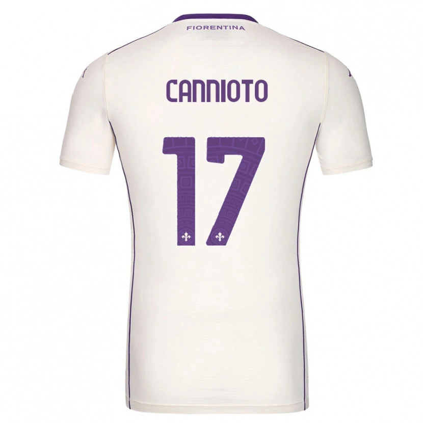 Danxen Mann Andrea Cannioto #17 Hvit Lilla Rød Bortetrøye Drakt Trøye 2025/26 Skjorter T-Skjorte