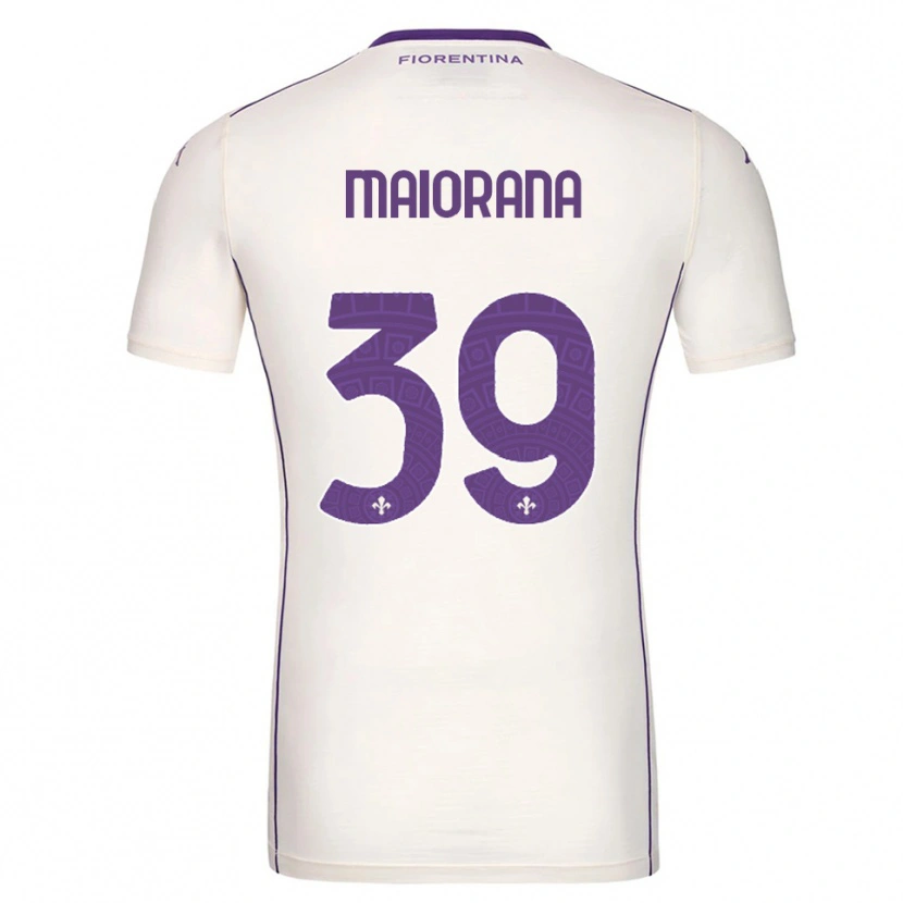 Danxen Mann Stefano Maiorana #39 Hvit Lilla Rød Bortetrøye Drakt Trøye 2025/26 Skjorter T-Skjorte