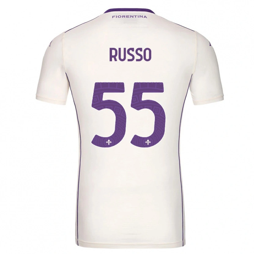 Danxen Mann Federica Russo #55 Hvit Lilla Rød Bortetrøye Drakt Trøye 2025/26 Skjorter T-Skjorte