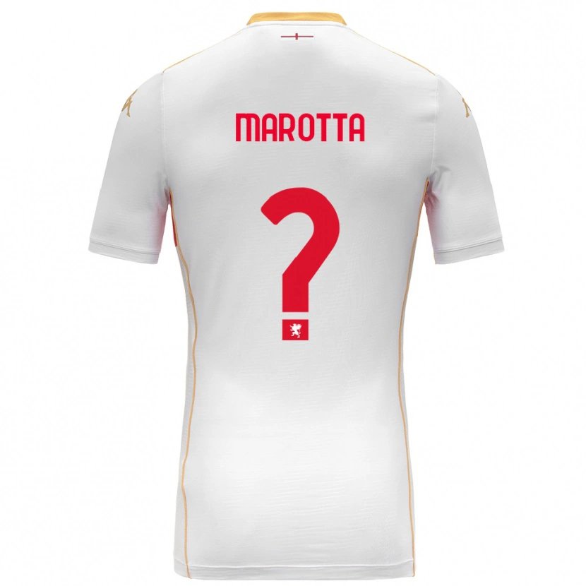 Danxen Mann Francesco Marotta #0 Hvit Rød Bortetrøye Drakt Trøye 2025/26 Skjorter T-Skjorte