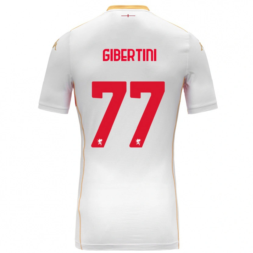 Danxen Mann Matteo Gibertini #77 Hvit Rød Bortetrøye Drakt Trøye 2025/26 Skjorter T-Skjorte
