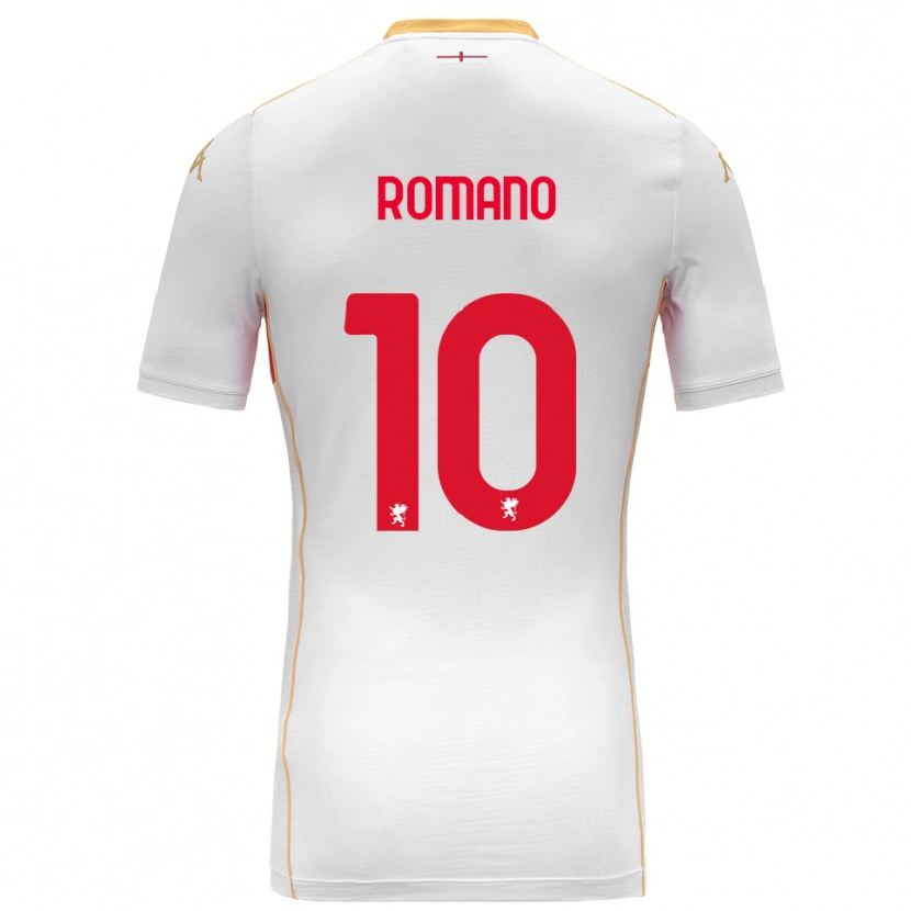 Danxen Mann Marco Romano #10 Hvit Rød Bortetrøye Drakt Trøye 2025/26 Skjorter T-Skjorte