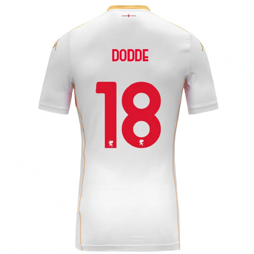 Danxen Mann Filippo Dodde #18 Hvit Rød Bortetrøye Drakt Trøye 2025/26 Skjorter T-Skjorte