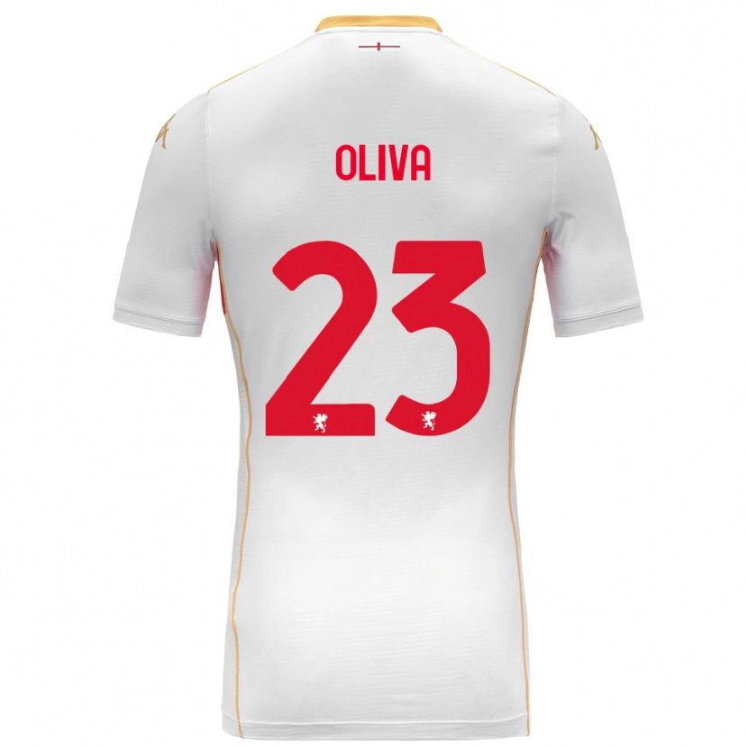 Danxen Mann Eleonora Oliva #23 Hvit Rød Bortetrøye Drakt Trøye 2025/26 Skjorter T-Skjorte