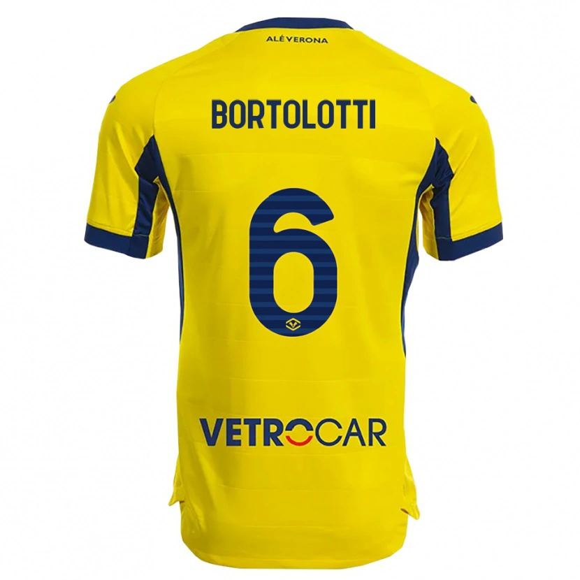 Danxen Mann Marco Bortolotti #6 Gul Marineblå Bortetrøye Drakt Trøye 2025/26 Skjorter T-Skjorte