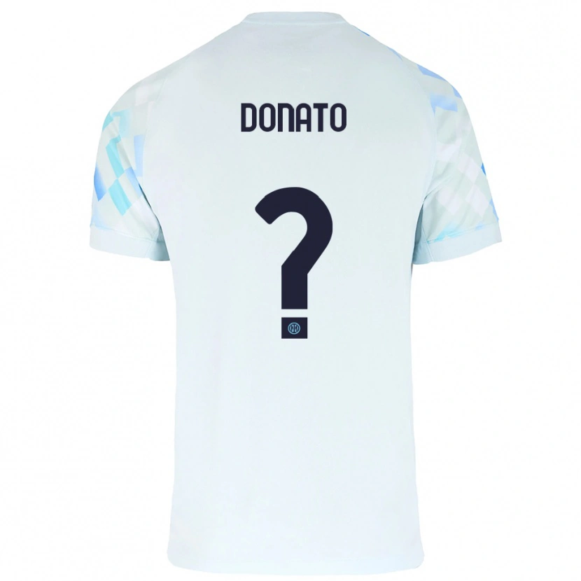 Danxen Mann Andrea Donato #0 Hvit Blå Bortetrøye Drakt Trøye 2025/26 Skjorter T-Skjorte