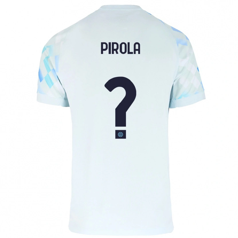 Danxen Mann Samuele Pirola #0 Hvit Blå Bortetrøye Drakt Trøye 2025/26 Skjorter T-Skjorte