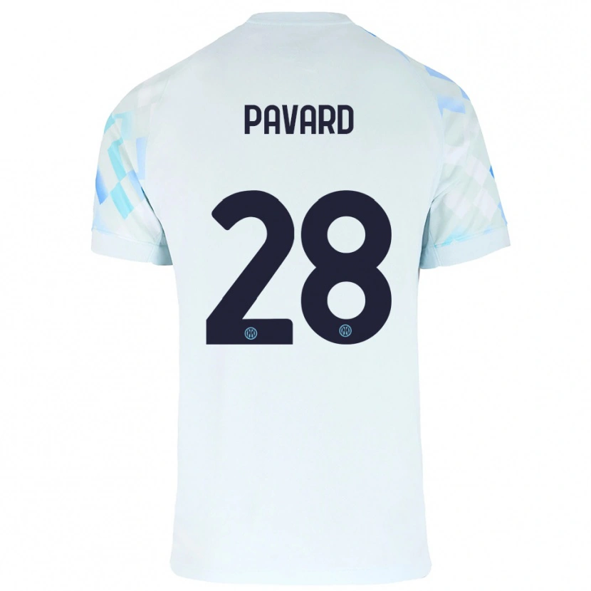Danxen Mann Benjamin Pavard #28 Hvit Blå Bortetrøye Drakt Trøye 2025/26 Skjorter T-Skjorte