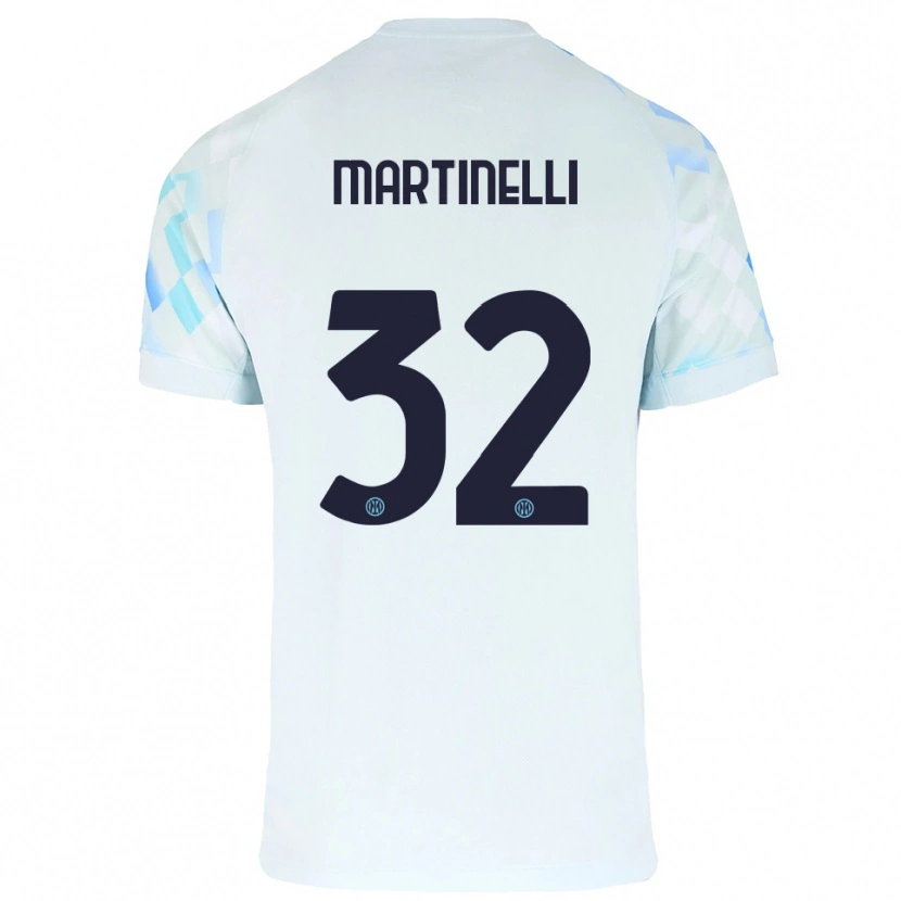 Danxen Mann Matilde Martinelli #32 Hvit Blå Bortetrøye Drakt Trøye 2025/26 Skjorter T-Skjorte
