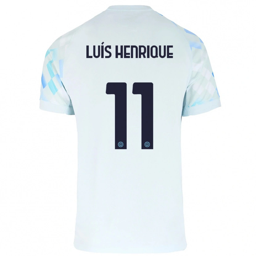 Danxen Mann Luis Henrique #11 Hvit Blå Bortetrøye Drakt Trøye 2025/26 Skjorter T-Skjorte