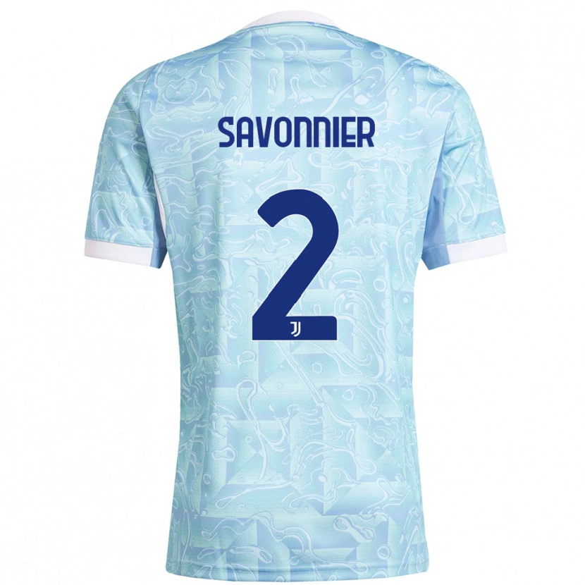 Danxen Mann Nelson Savonnier #2 Lyseblå Gul Bortetrøye Drakt Trøye 2025/26 Skjorter T-Skjorte