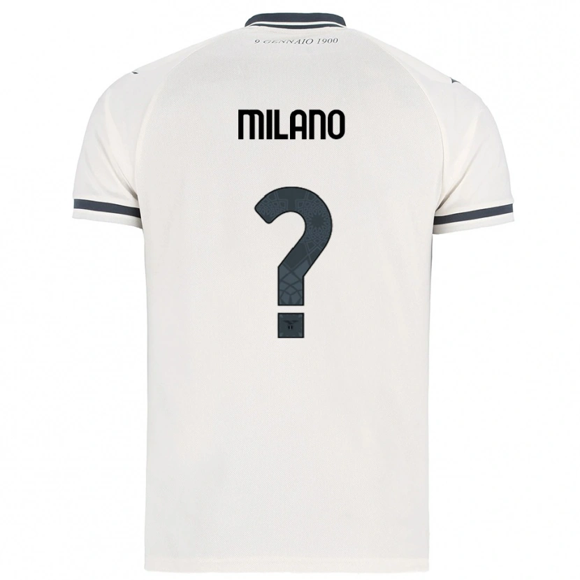 Danxen Mann Alessandro Milano #0 Hvit Marineblå Bortetrøye Drakt Trøye 2025/26 Skjorter T-Skjorte