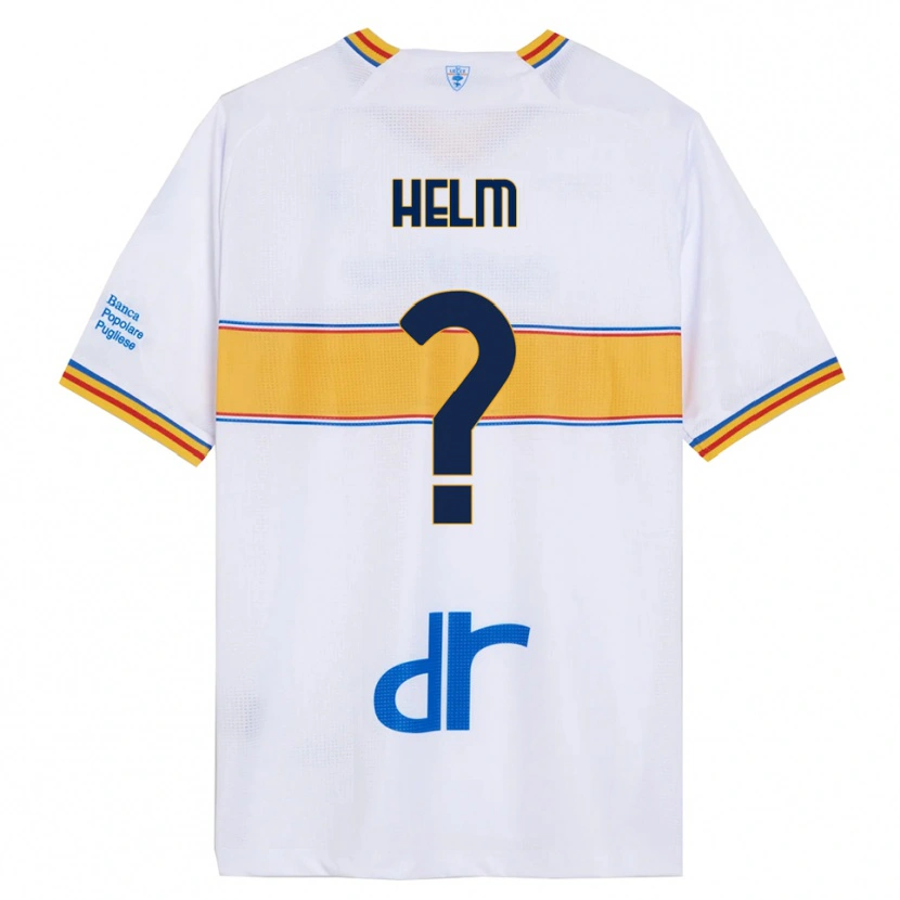 Danxen Mann Adrian Helm #0 Hvit Gul Bortetrøye Drakt Trøye 2025/26 Skjorter T-Skjorte