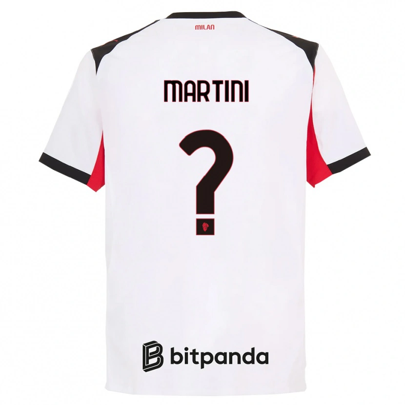 Danxen Mann Thomas Martini #0 Hvit Svart Bortetrøye Drakt Trøye 2025/26 Skjorter T-Skjorte