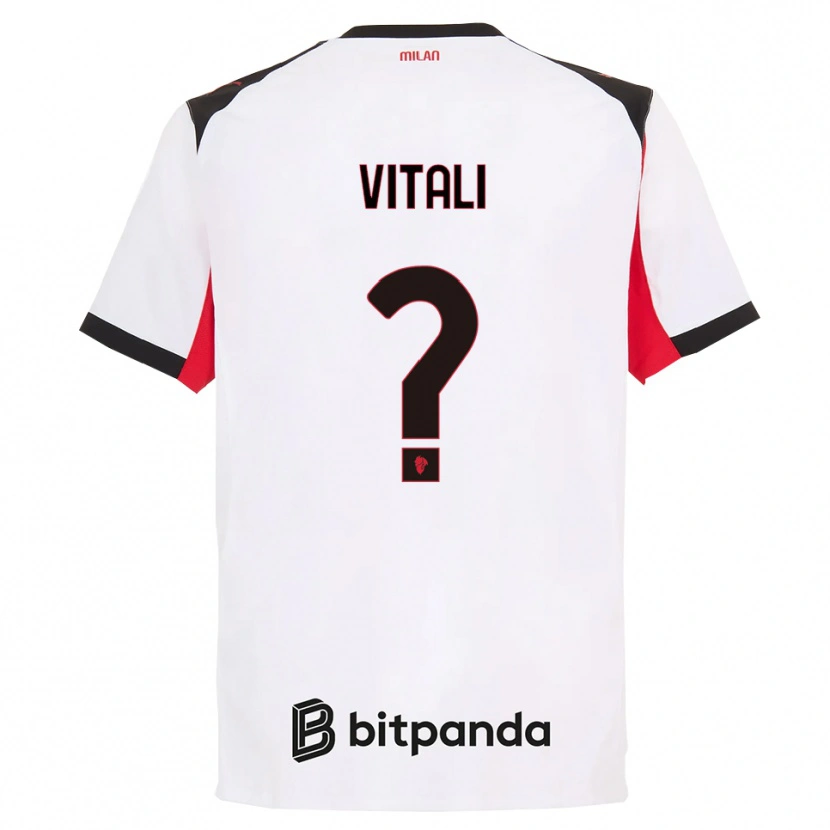 Danxen Mann Michael Vitali #0 Hvit Svart Bortetrøye Drakt Trøye 2025/26 Skjorter T-Skjorte