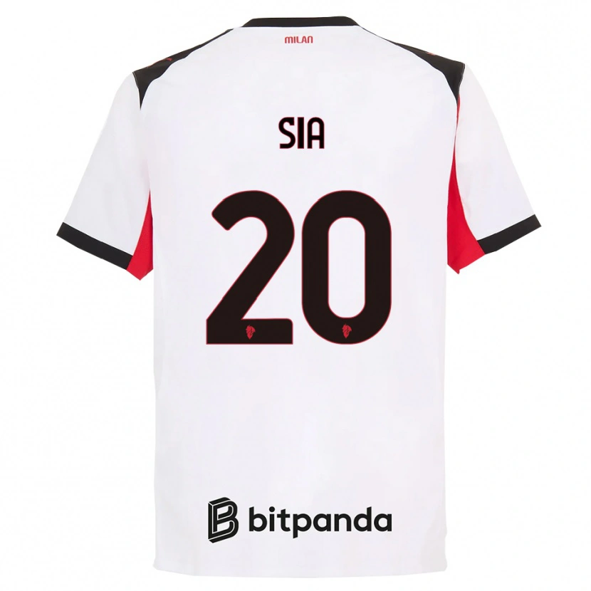 Danxen Mann Diego Sia #20 Hvit Svart Bortetrøye Drakt Trøye 2025/26 Skjorter T-Skjorte