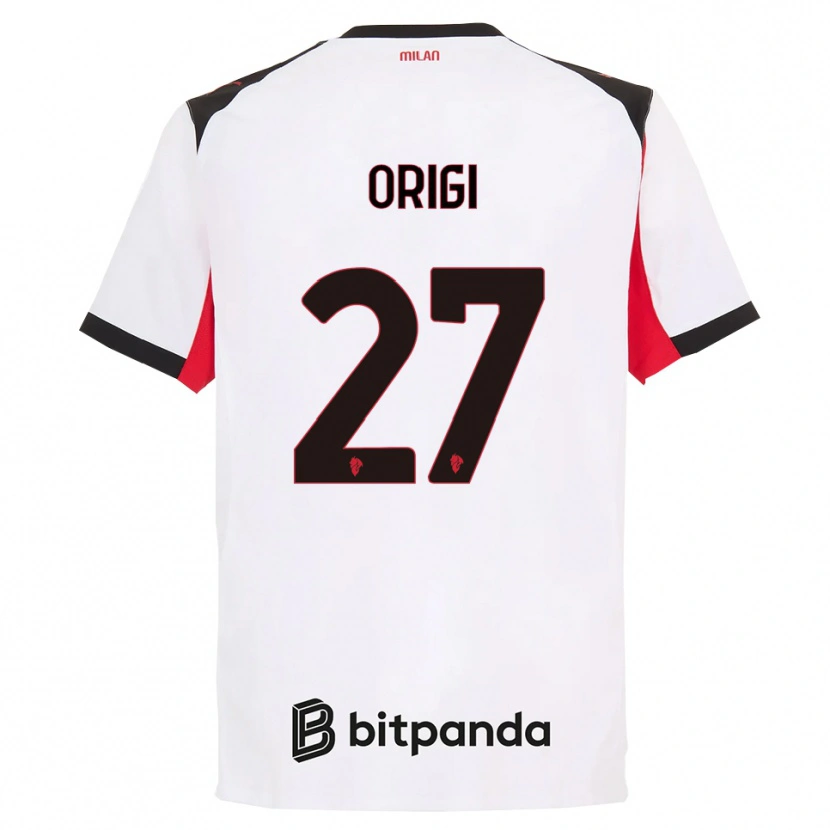 Danxen Mann Divock Origi #27 Hvit Svart Bortetrøye Drakt Trøye 2025/26 Skjorter T-Skjorte